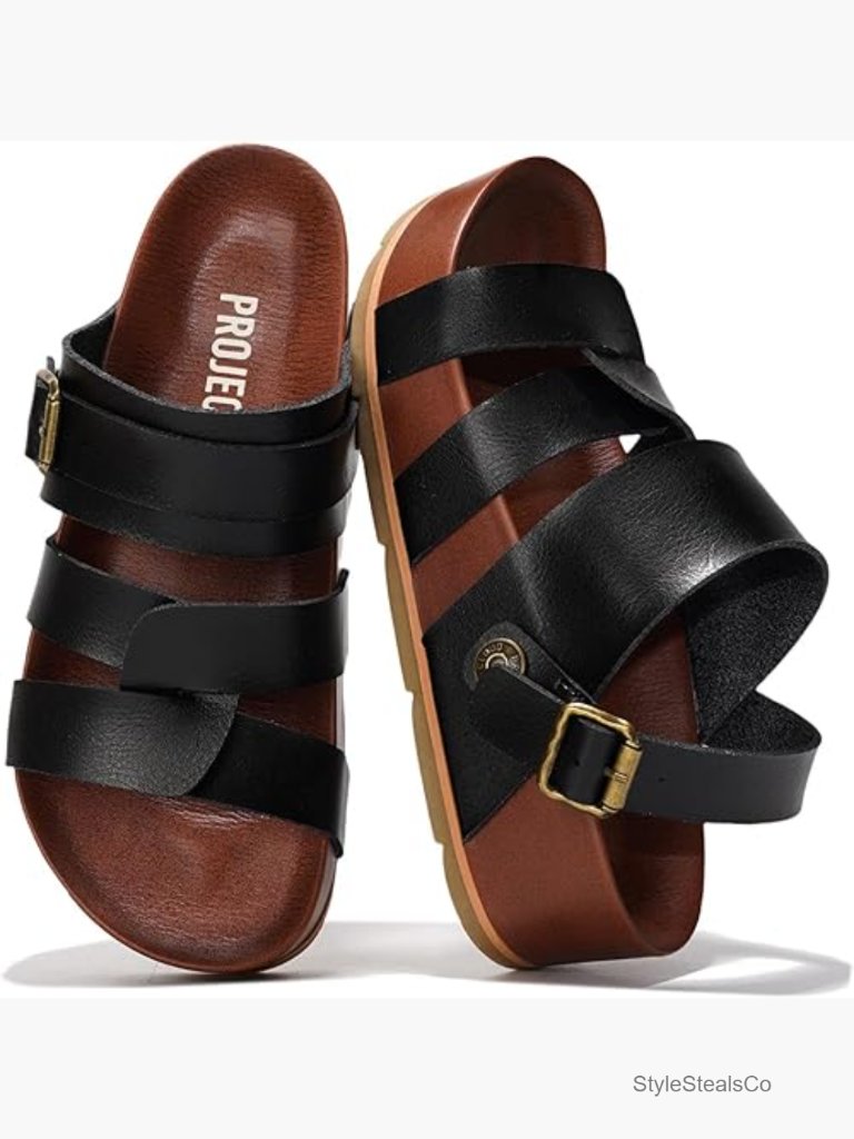 Strappy Platform Wedge Sandals, Plush Insole, Non-Slip, Lightweight